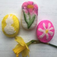 Spring felted soap