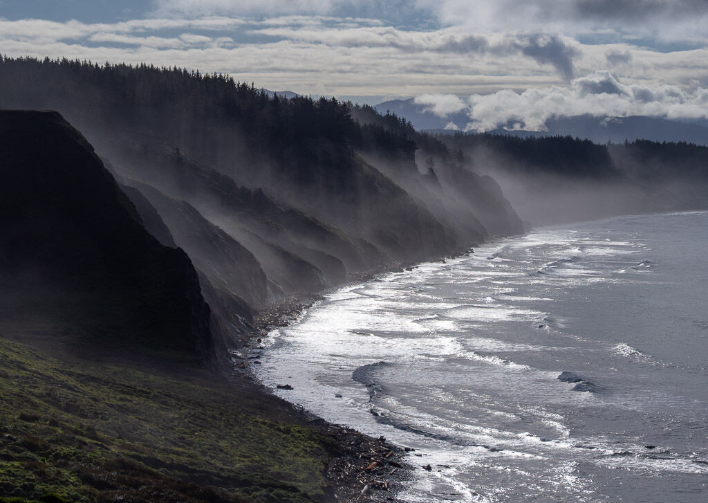 Cape Blanco South Beach morning mist