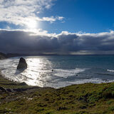 Winter sun looking S. from Cape Blanco