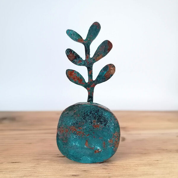 Kerry Day - Blue Copper Money Tree Sculpture