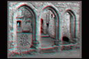 Anaglyph of More Bodiam Castle Arches
