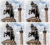 King Charles Statue and Nelsons Column