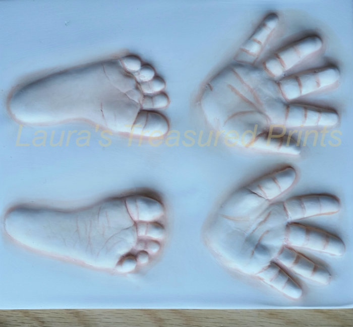 2D outprints- Two feet, two hands