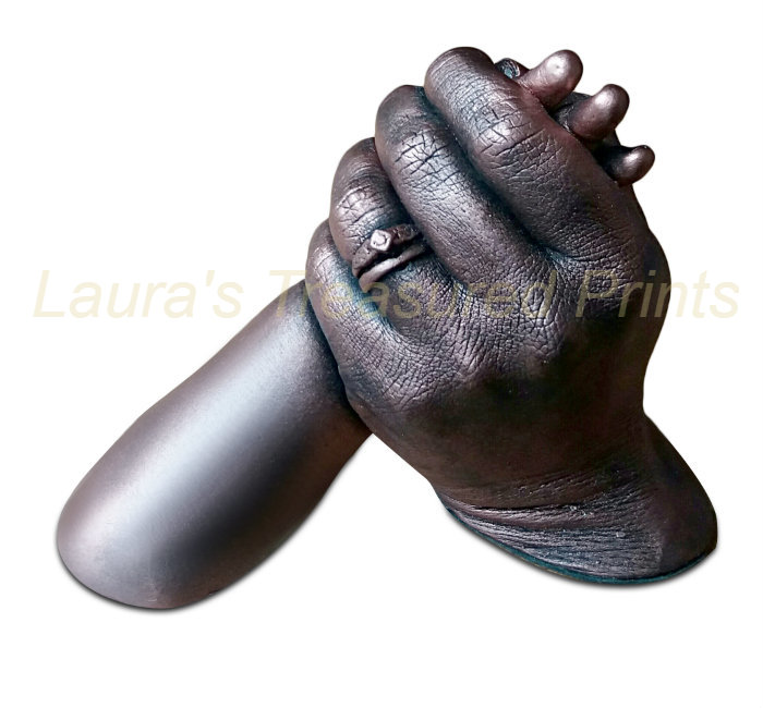Mother and child hand cast