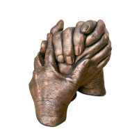 Bronze clasped hand cast
