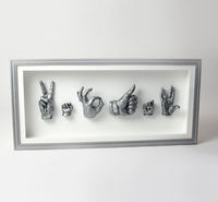 Six 3D Framed hands!- Price on Application