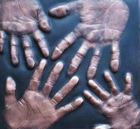 2D Family Hand Print Cast