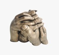 Family hand cast finished in champagne