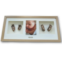 Four baby casts with photo