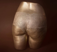 Body cast of a ladies bottom in lacy knickers