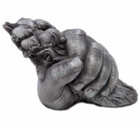 Child holding dog's paw!