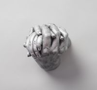 3d holding hand cast- family of three