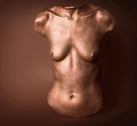Finished upper torso body cast
