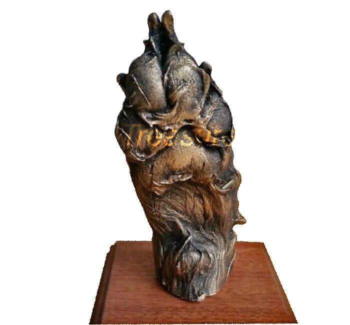 Dog Paw 3D cast on plinth