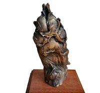 Dog Paw 3D cast on plinth