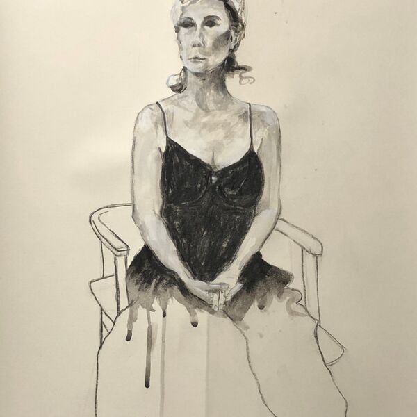 Study - charcoal and paint