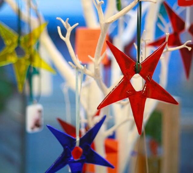 fused glass star