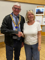 Handover from 2024 to 2025 President Susan Giblett to 2025 to 2026 President Paul Taylor