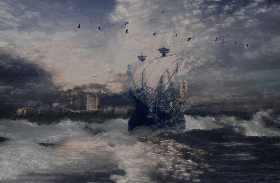 Second - Sailing Past Bamburgh - Horace Goodenough