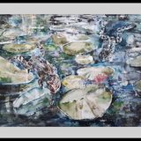 " A perfect day " RESERVED PAINTING Frogs