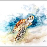 ' Safely to shore 2 ' £150 SOLD Sea turtle