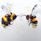 " Bee with me " Bee painting