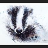 ' Beautiful & Bold ' SOLD Badger painting