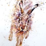 Dashing hare painting