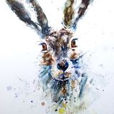Hare painting watercolour
