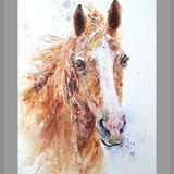 "Sunshine on a rainy day" Pet portrait horse painting