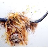 " Fancy coo " Highland cow painting