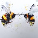 " Bee with me " SOLD Bee painting