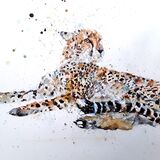 " Savannah " Cheetah cat painting
