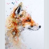" Strawberry blonde " Fox painting