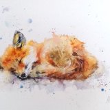 Little fox big ears Fox painting