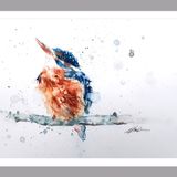 " Perfectly poised " RESERVED FOR A GALLERY Kingfisher bird painting