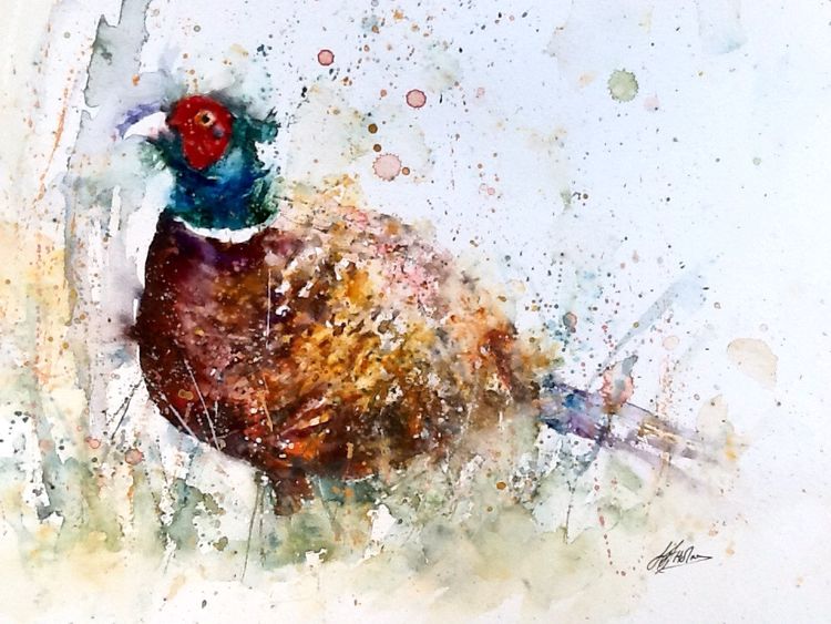 Pheasant painting