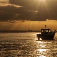 Waiting for the sunset tide.
