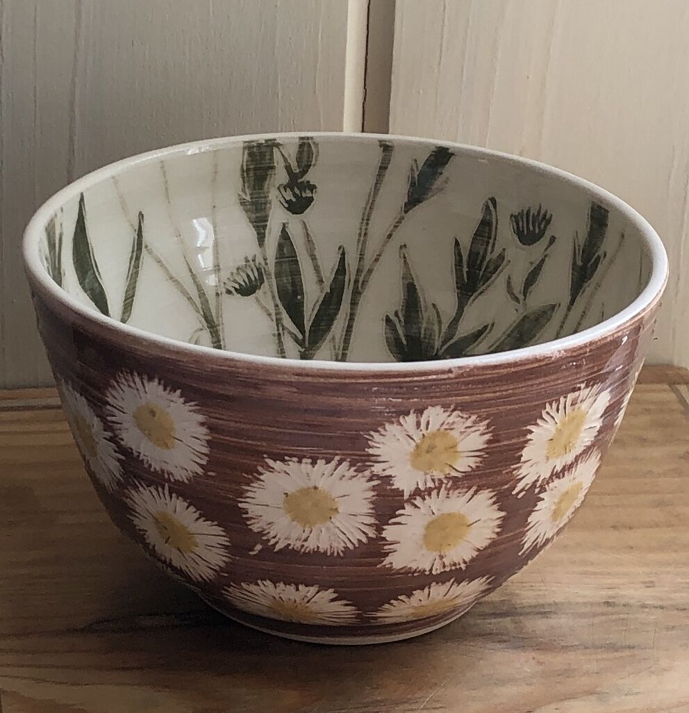 Small Erigeron Flower & Foliage Bowl