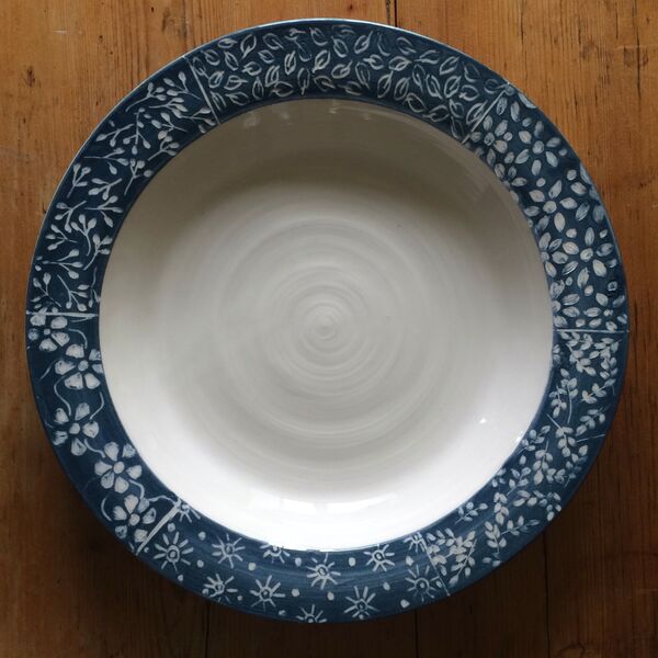 Blue & White Shallow Dish - Sold