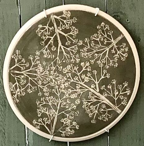 Green Cow Parsley Cheese/Cake Server - Sold