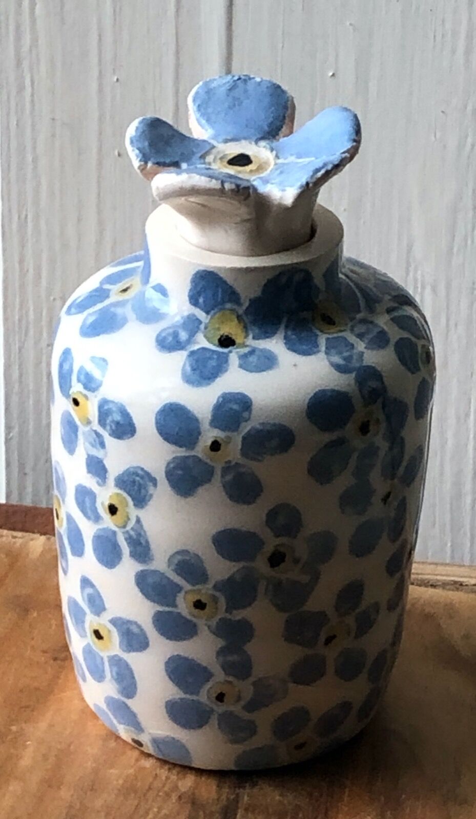 Forget-me-not Bottle with Flower Stopper - Sold