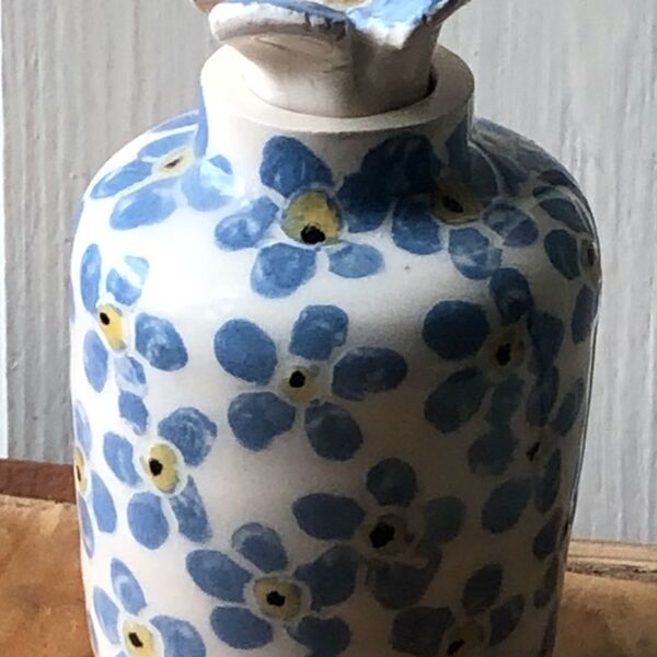 Forget-me-not Bottle with Flower Stopper - Sold