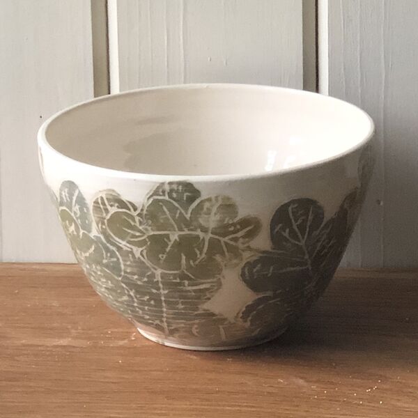 Deep Oak Leaf Bowl