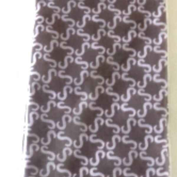 Brown and Pale Pink S Check Scarf