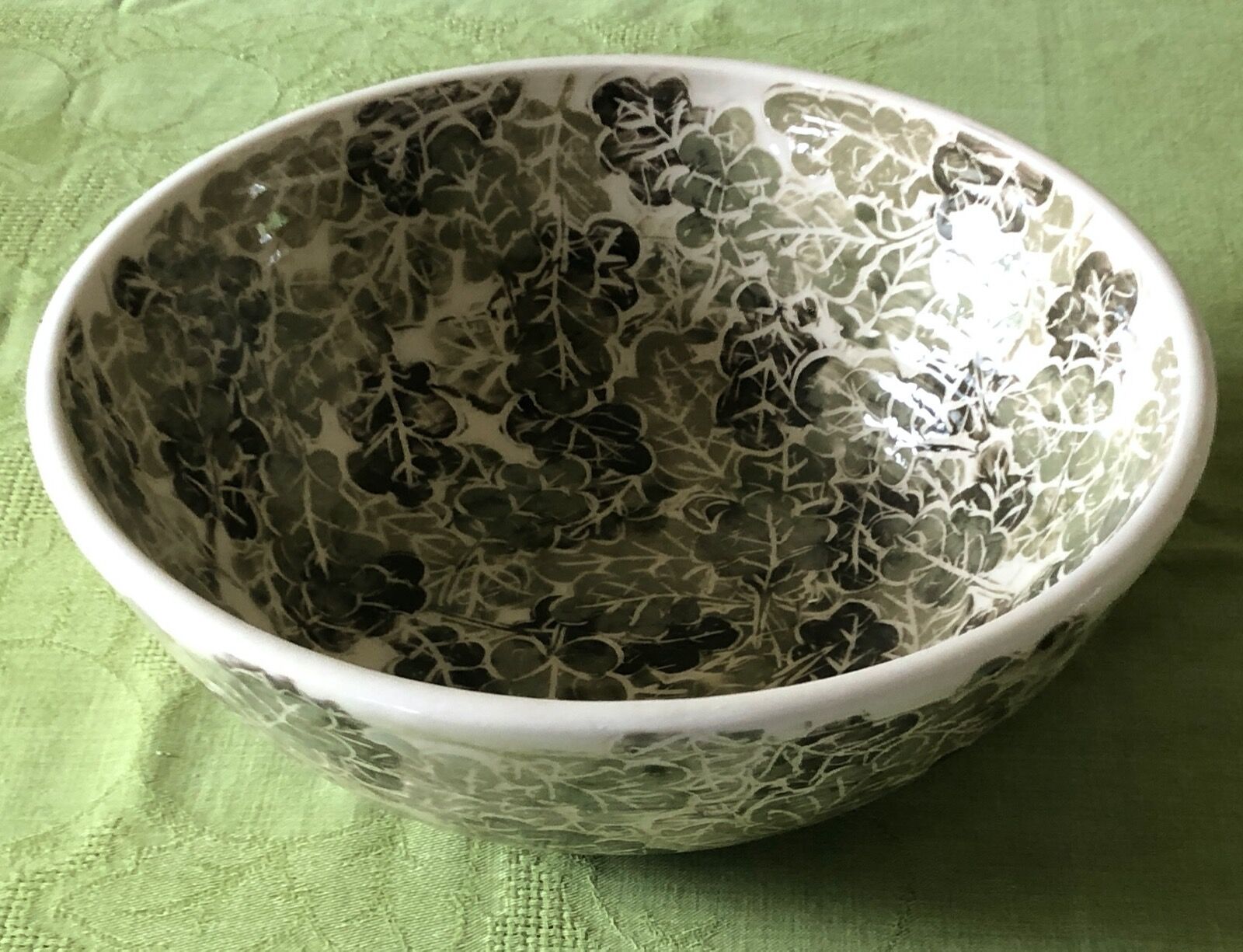 Large Summer Oak Leaves Fruit/Salad Bowl