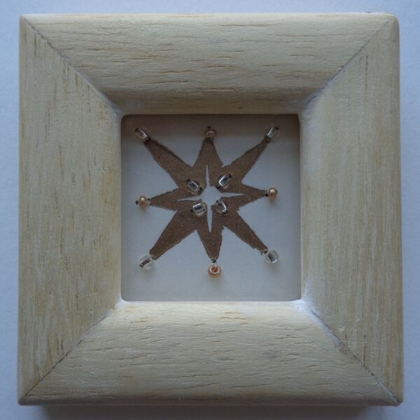 Beaded Linocut Star