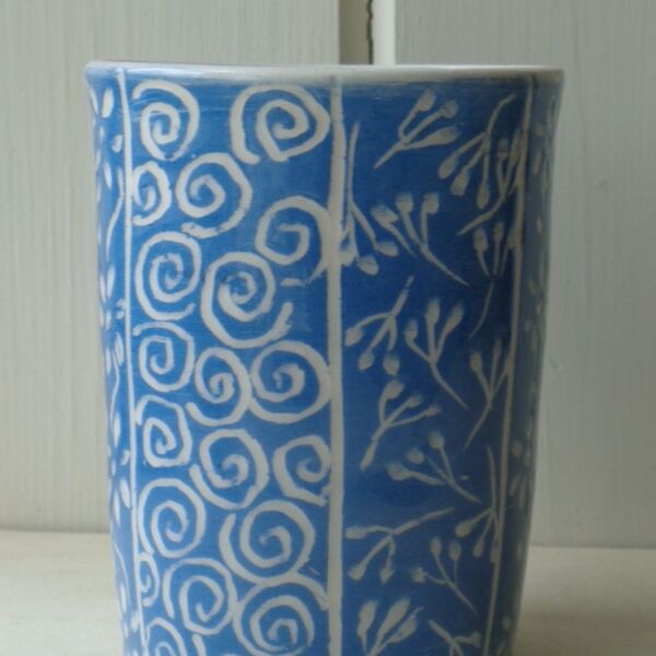 Small Blue & White Beaker