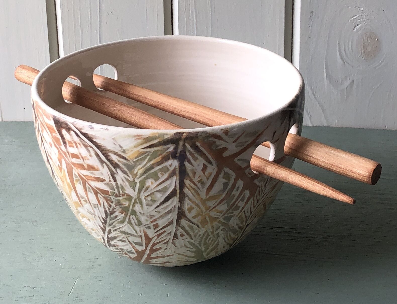 Layered Bracken Noodle Bowl & Beech Chopsticks