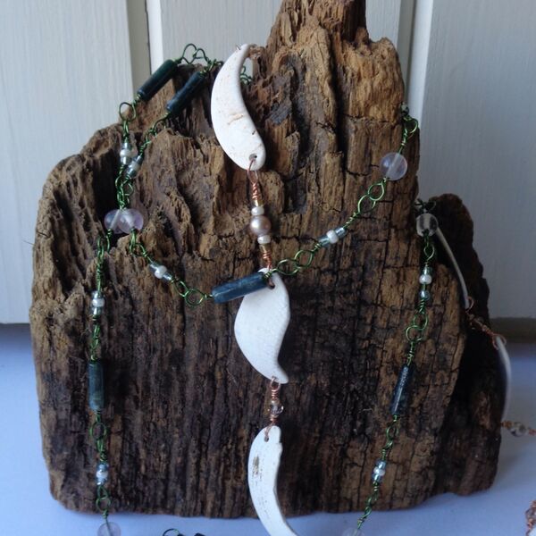 Wire, Bead and Shell Necklaces